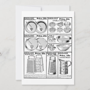  catalogusreclame maakt potten en pannen feestdagenkaart