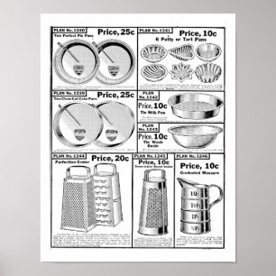 catalogusreclame maakt potten en pannen poster