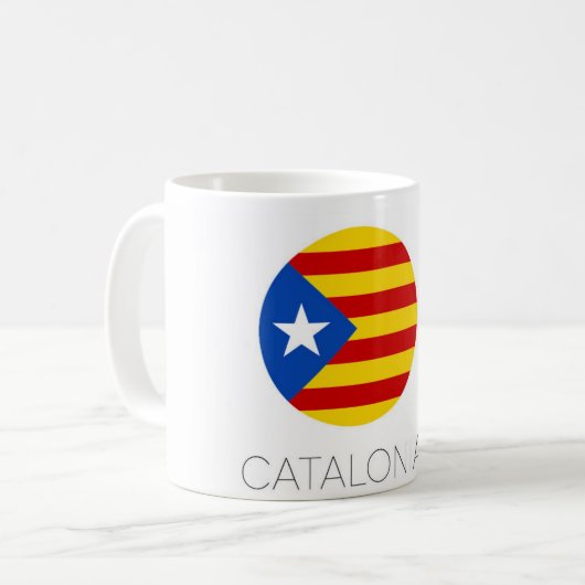Catalonia Flag Coffee Mug Koffiemok (Voorkant links)