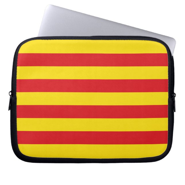 Catalonia Flag Laptop Sleeve (Voorkant)