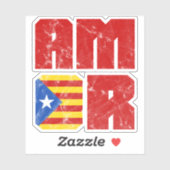 Catalonië Amor, Catalaanse autonome vlag Sticker (Vel)