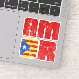 Catalonië Amor, Catalaanse autonome vlag Sticker