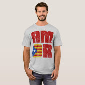 Catalonië Amor, Love, Catalan Independence T-shirt (Voorkant volledig)