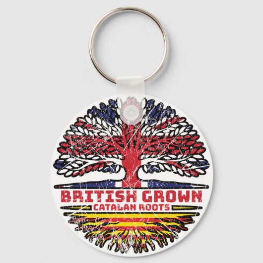 Catalonië Catalan UK - Britse boom Sleutelhanger (Voorkant)