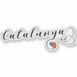 Catalonië Catalunya Onafhankelijkheid Hart Vlag Sticker