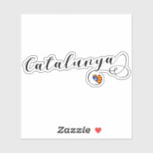 Catalonië Catalunya Onafhankelijkheid Hart Vlag Sticker (Vel)