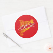 Catalonië Ronde Sticker (Envelop)