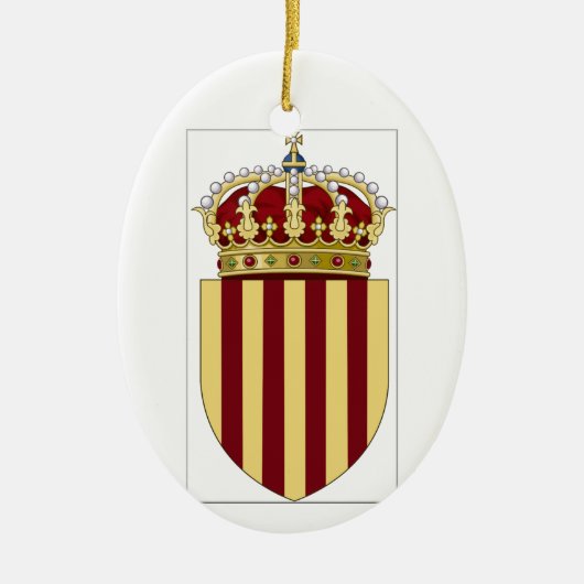 Catalonië (Spanje) Wapenmunt Keramisch Ornament (Voorkant)