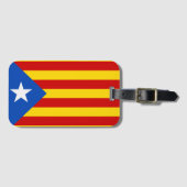 Catalonië vlag bagagelabel (Voorkant (horizontaal))