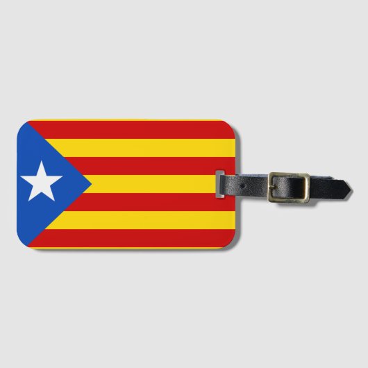 Catalonië vlag bagagelabel (Voorkant (horizontaal))
