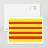 Catalonië Vlag Briefkaart (Voorkant / Achterkant)