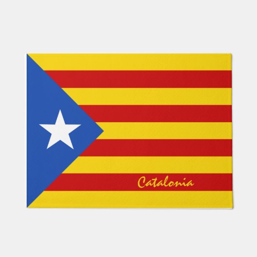 Catalonië Vlag & Catalaans - La Senyera Estelada Deurmat (Voorkant)