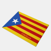 Catalonië Vlag & Catalaans - La Senyera Estelada Deurmat (Schuin)