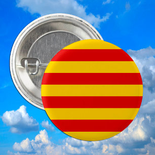 Catalonië Vlag & Catalaans - mode La Senyera Ronde Button 3,2 Cm