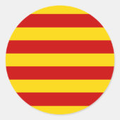Catalonië Vlag & Catalaans - mode La Senyera Ronde Sticker (Voorkant)
