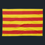 Catalonië Vlag & Catalaans - mode La Senyera Theedoek<br><div class="desc">keukendoeken: Catalonië en Catalaanse vlag "officiële versie" = La Senyera - liefde voor mijn land,  mode,  reizen,  vakantie,  nationale patriotten/sportfans</div>