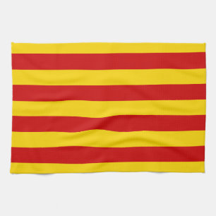 Catalonië Vlag & Catalaans - mode La Senyera Theedoek