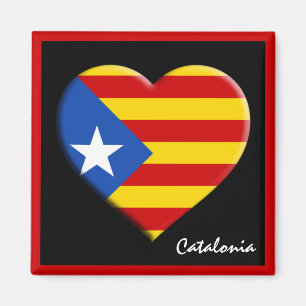 Catalonië Vlag en Catalaans Heart La Senyera Estel Magneet