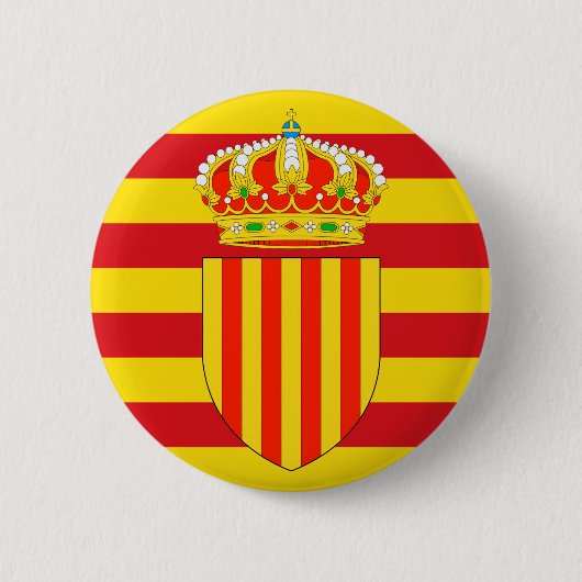 Catalonië vlag ronde button 5,7 cm (Voorkant)