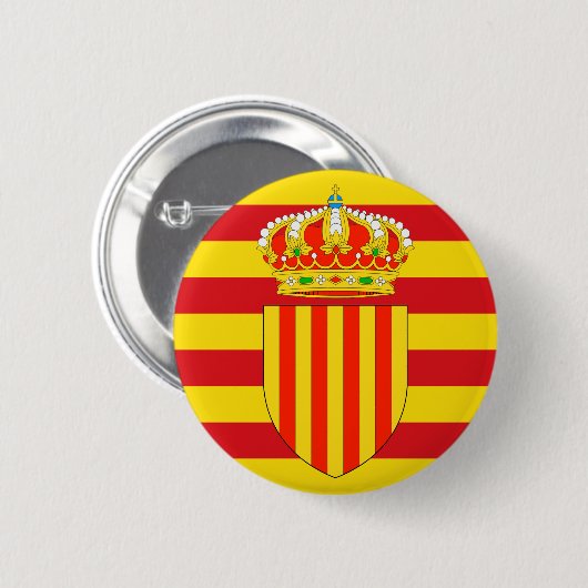 Catalonië vlag ronde button 5,7 cm (Voorkant /achterkant)