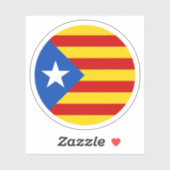 Catalonië Vlag Ronde Sticker (Vel)