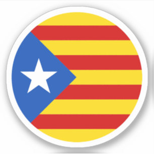 Catalonië Vlag Ronde Sticker