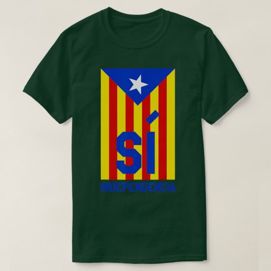 Catalonië Vlag Shirt Catalunya Catalan Independenc (Design voorkant)