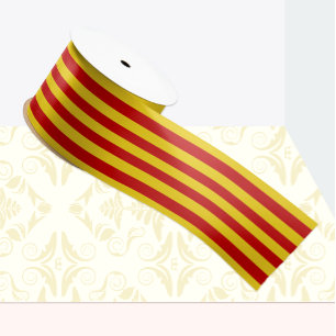 Catalonië Vlaggenlint, Catalaanse mode /La Senyera Grosgrain Lint