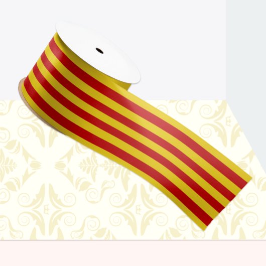 Catalonië Vlaggenlint, Catalaanse mode /La Senyera Grosgrain Lint
