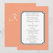 Cataloupe Elegante Formele Trouwkaart Kaart (Voorkant / Achterkant)