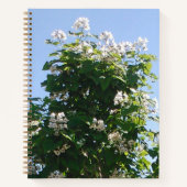 Catalpa Boom in Bloei Notitieboek (Voorkant)
