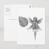 Catalpa-boomvlieg met bladeren briefkaart (Voorkant / Achterkant)