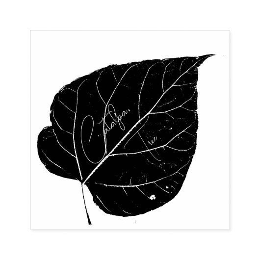 Catalpa Tree Leaf Print Rubber Stamp Rubberstempel (Afrduk)
