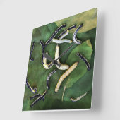 Catalpa Worms Favorite Catfish Bait Art Vierkante Klok (Hoek)