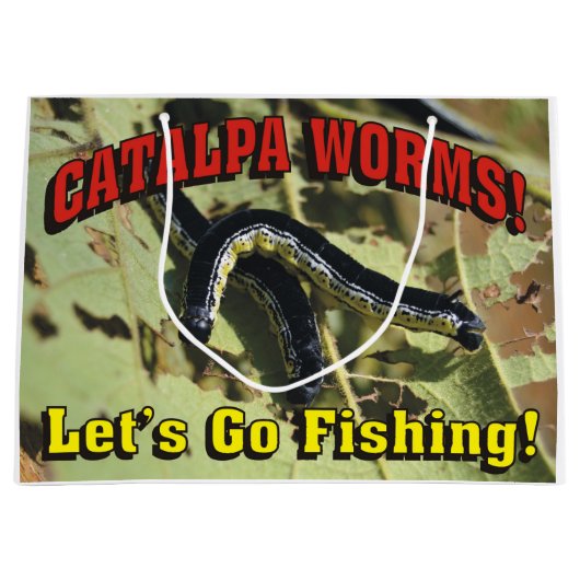 Catalpa Worms. Laten we gaan Gevist! Large Cadeautasje (Voorkant)