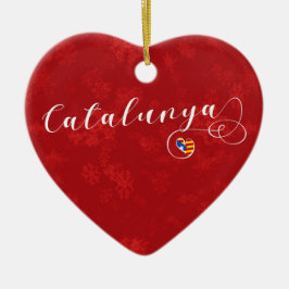 Catalunya Heart, kerstboomversiering, Catalaans Keramisch Ornament