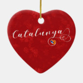 Catalunya Heart, kerstboomversiering, Catalaans Keramisch Ornament (Achterkant)