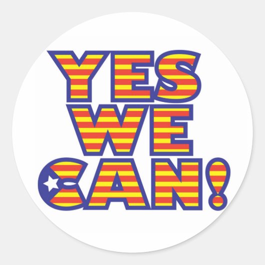 Catalunya, ja-we-kunnen ronde sticker (Voorkant)