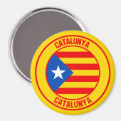 Catalunya Round Emblem Magneet (Voorkant / Achterkant)