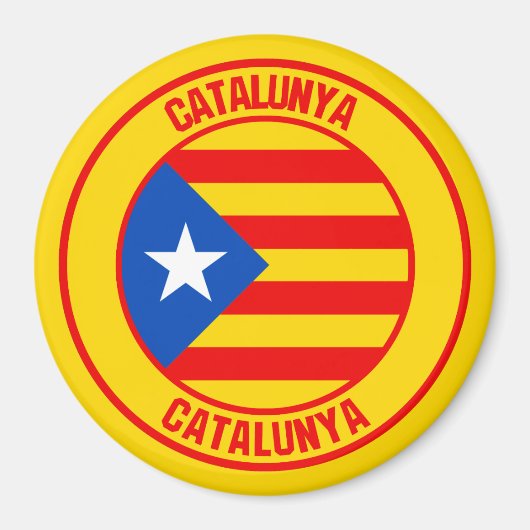 Catalunya Round Emblem Magneet (Voorkant)