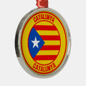 Catalunya Round Emblem Metalen Ornament (Rechts)