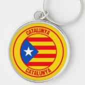 Catalunya Round Emblem Sleutelhanger (Voorkant)