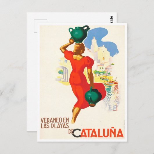 Catalunya Spanje vintage Briefkaart (Voorkant / Achterkant)