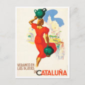 Catalunya Spanje vintage Briefkaart (Voorkant)