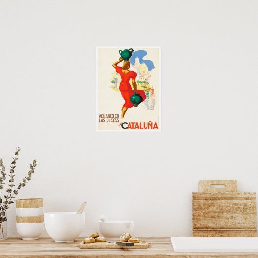 Catalunya Spanje vintage Poster (Keuken)