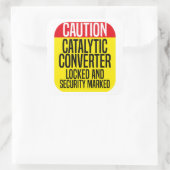 Catalytic Converter beveiligd en vergrendeld Vierkante Sticker (Tas)