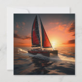Catamaran Boat Gift Kaart (Voorkant)