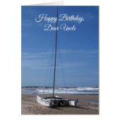Catamaran Boat oom Birthday Kaart (Voorkant)