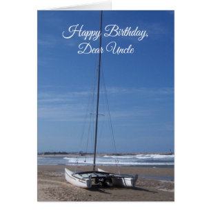 Catamaran Boat oom Birthday Kaart