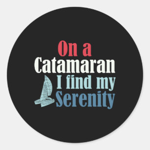 Catamaran Boat Sailing Ronde Sticker